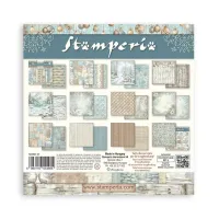 Stamperia White Christmas Papierblok 8x8 inch - Cristina Radovan (Stamperia White Christmas 8x8 Inch Paper Pack Maxi Background Selection by Cristina Radovan (SBBS147))